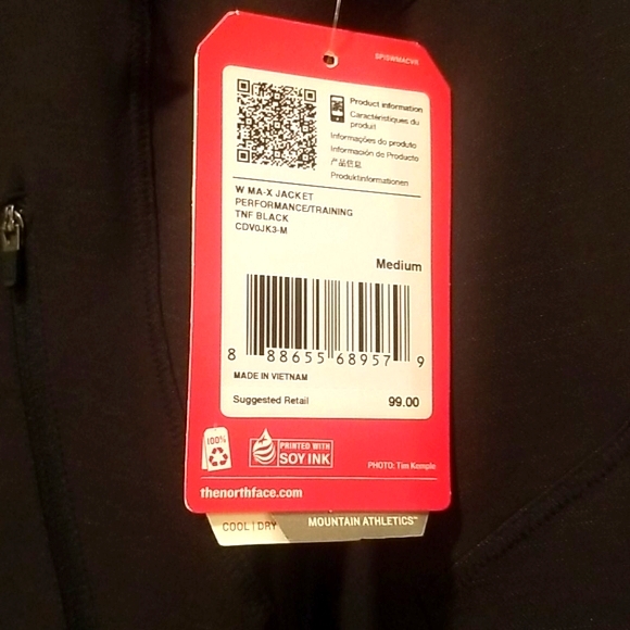 SOLD - North Face Performance Track Jacket - Black - Picture 6 of 7